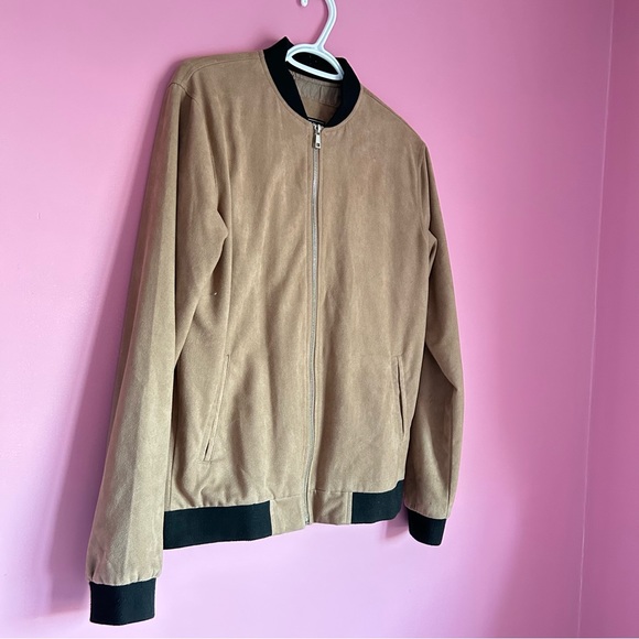 Tan Faux Suede Jacket - Picture 3 of 8